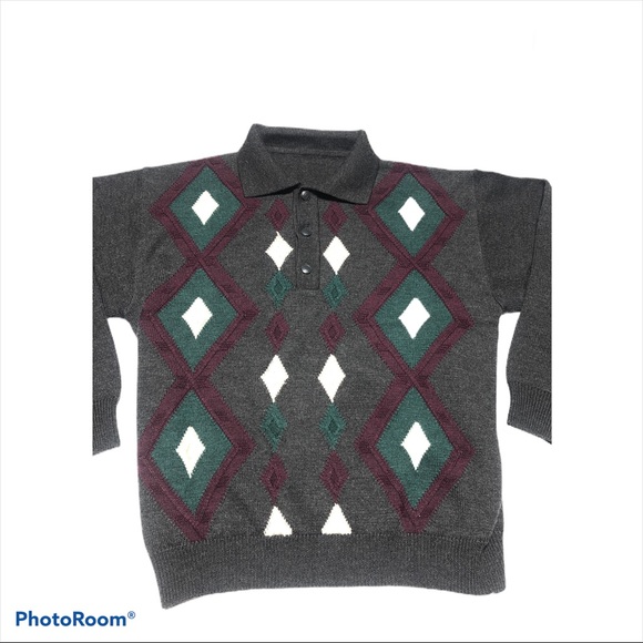 Italian wool vtg sweater dad grandpa hipster - Picture 2 of 8